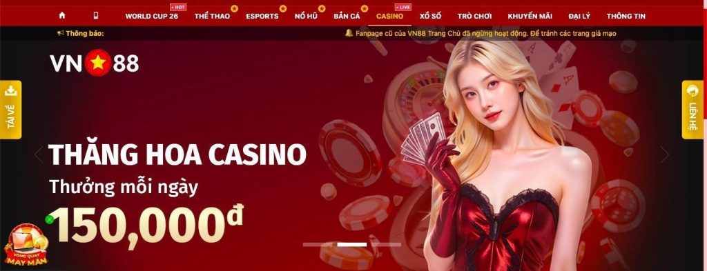 các trò chơi VN88 casino