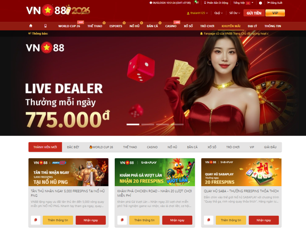 quy định ưu đãi VN88